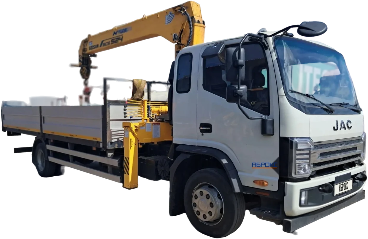 Кран-манипулятор — JAC с КМУ SOOSAN SCS 524, госномер А 443 КХ 252